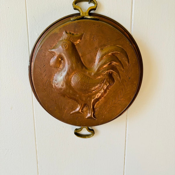 Rooster/Vintage Metal Rooster Mold /Gelatin Mold /Made in Greece