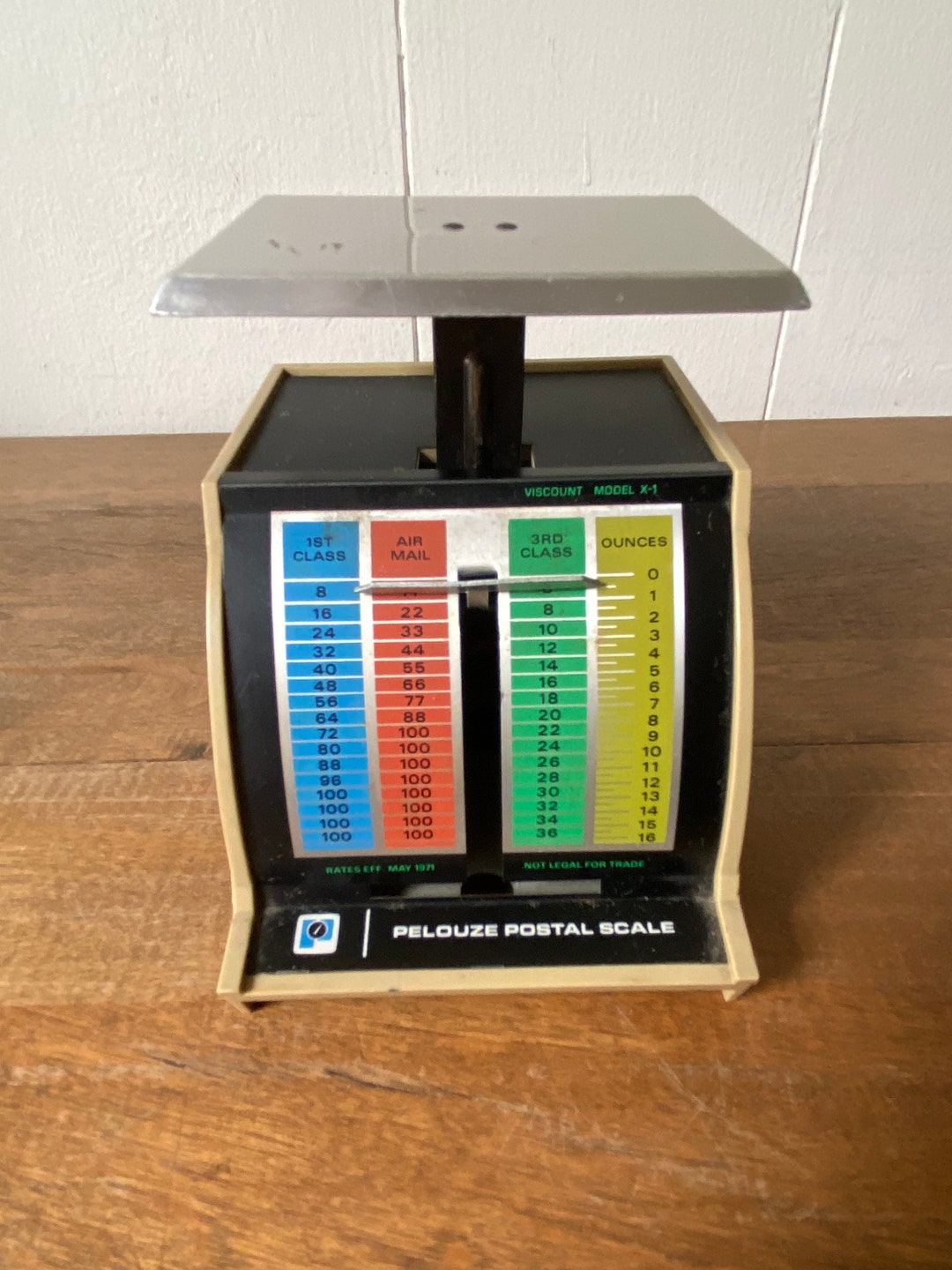 Vintage Letter Postal Scale/ Pelouze Postal Scale/ Viscount Model X1