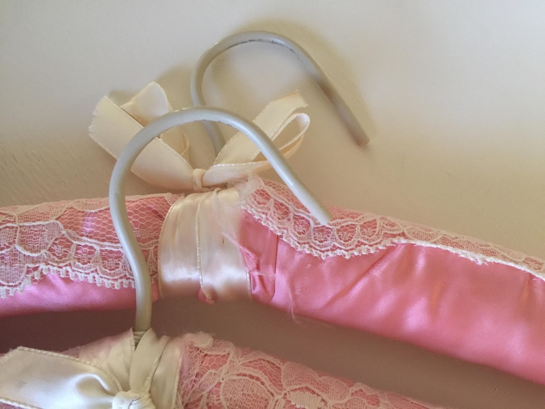 Vintage Clothes Hangers Vintage Padded Satin Covered Hangers Etsy