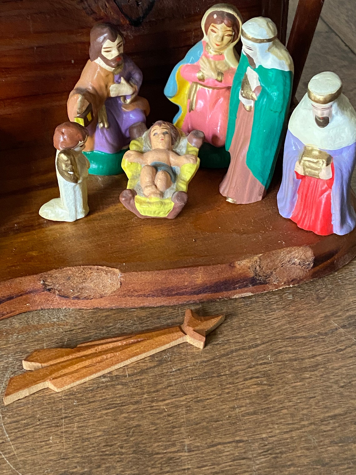 1960s/ Vintage Nativity Set/ Hand Painted/ Religious/ Holiday | Etsy