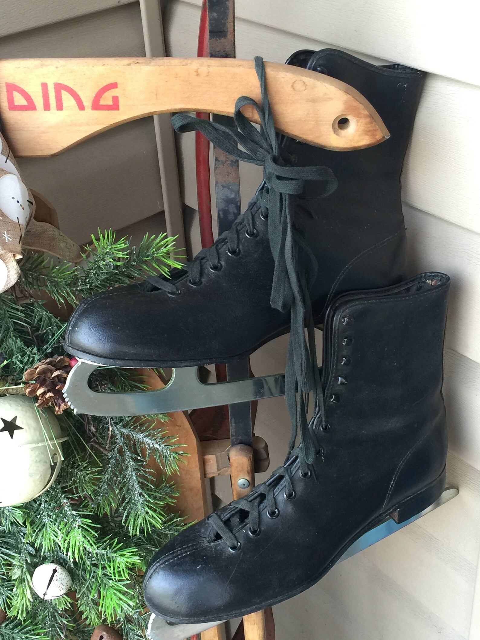 1960s Vintage Mens Ice Skates/ Ice Skates/ Men's Black Etsy