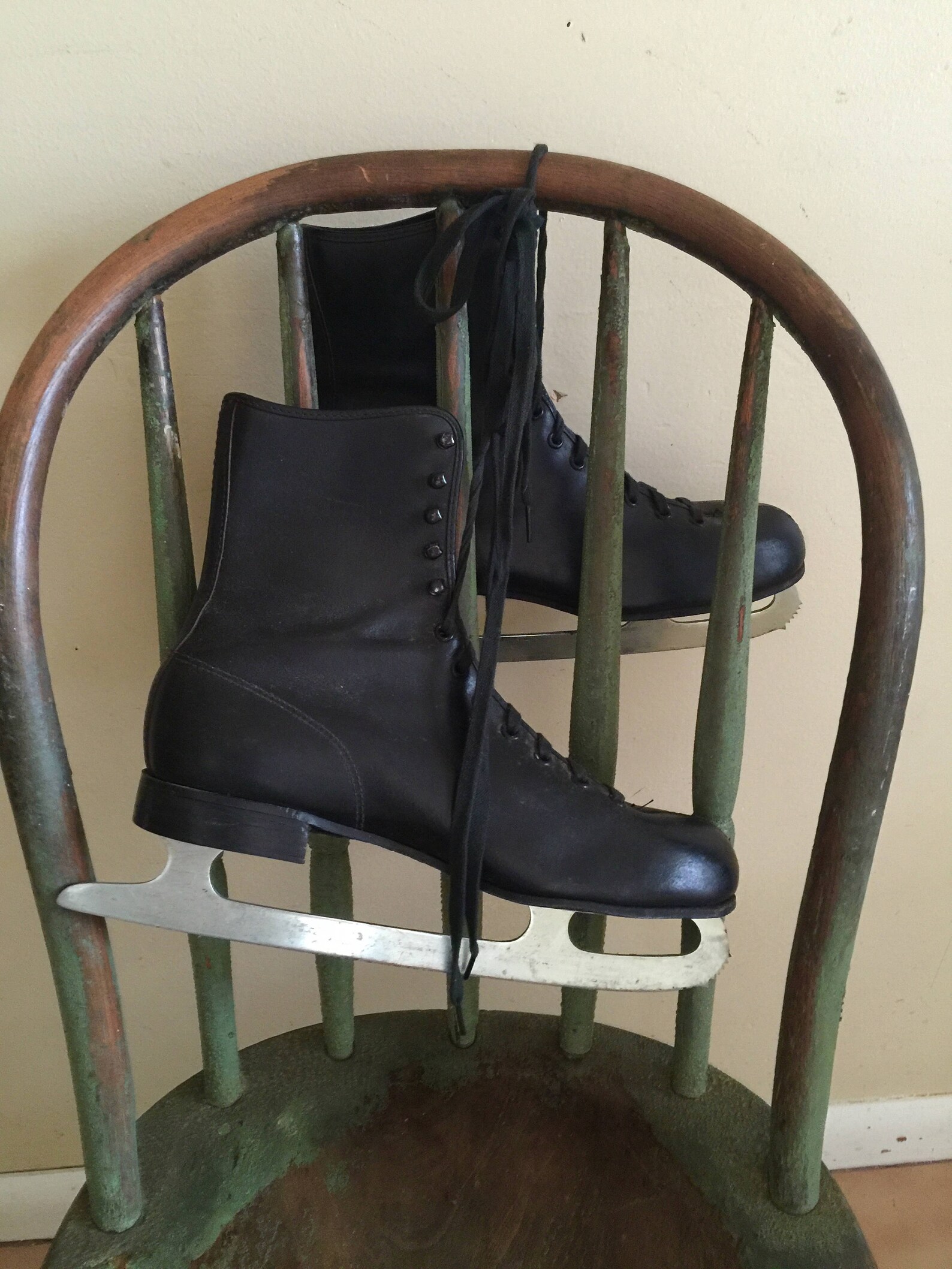 1960s Vintage Mens Ice Skates/ Ice Skates/ Men's Black Etsy