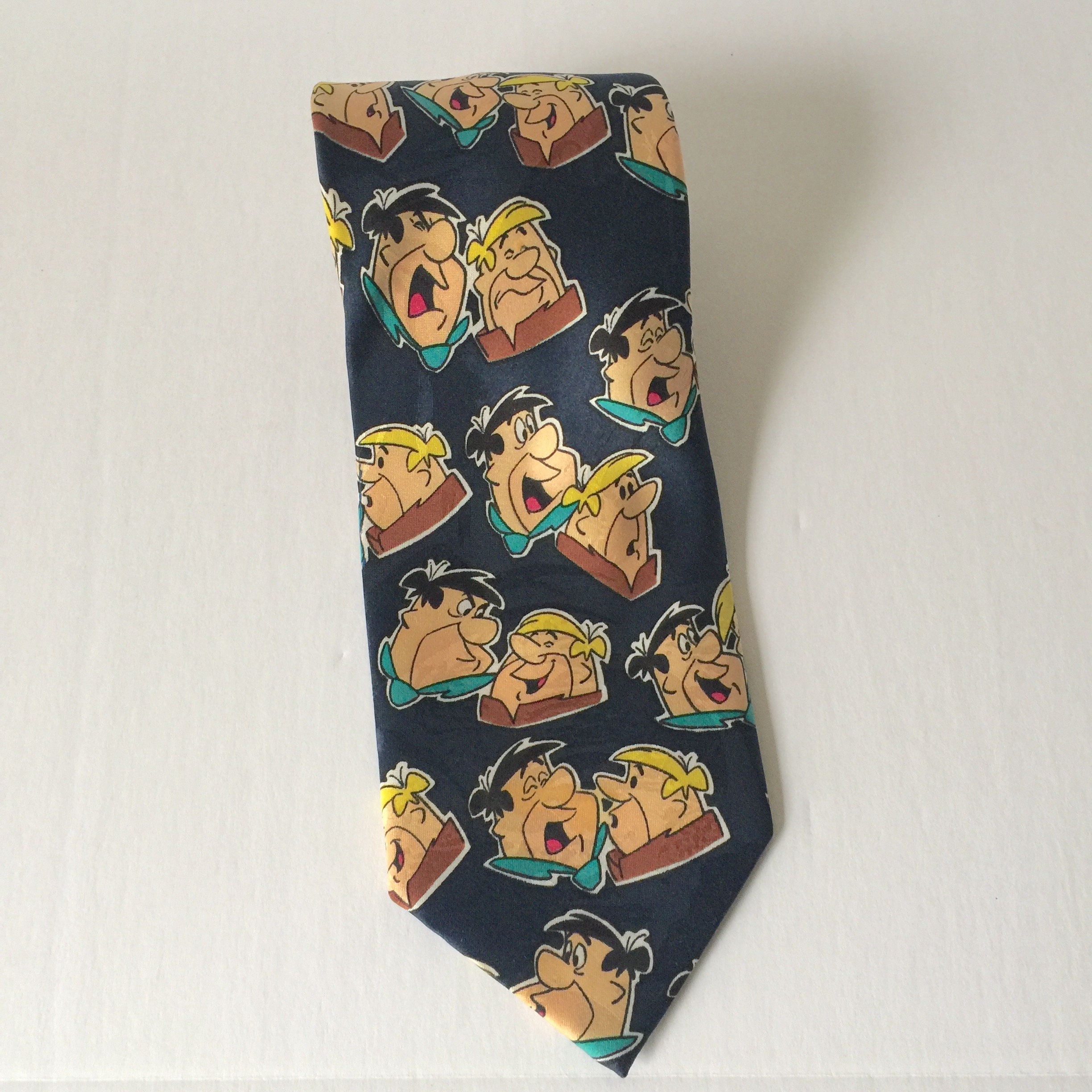Flintstone Tie/ Barnie and Fred/cartoon Character Tie/ Mens | Etsy