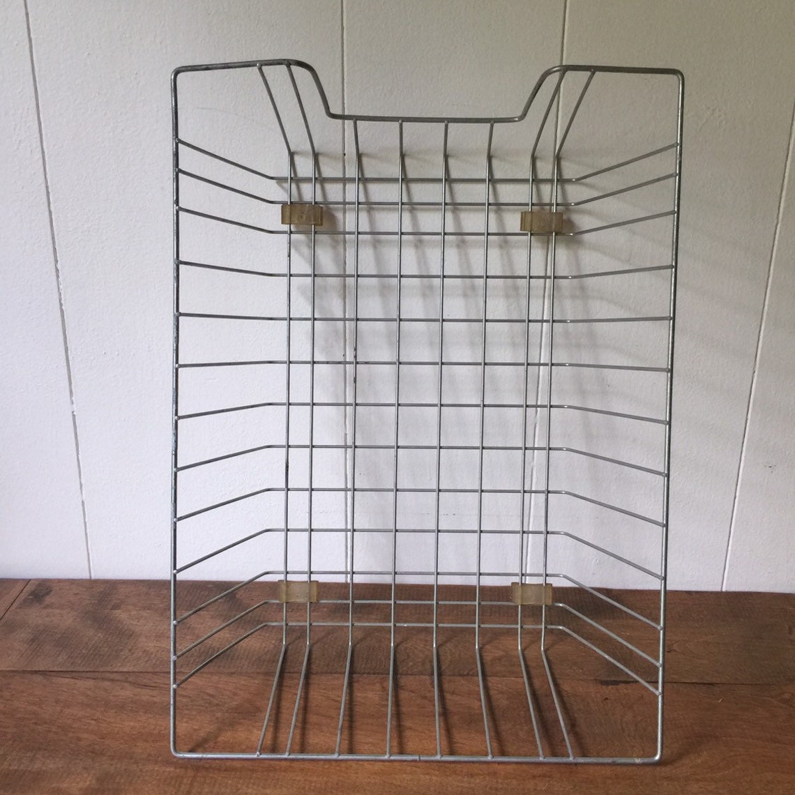 Vintage Wire Office Basket/Metal Desktop Organizer/Inbox or Etsy