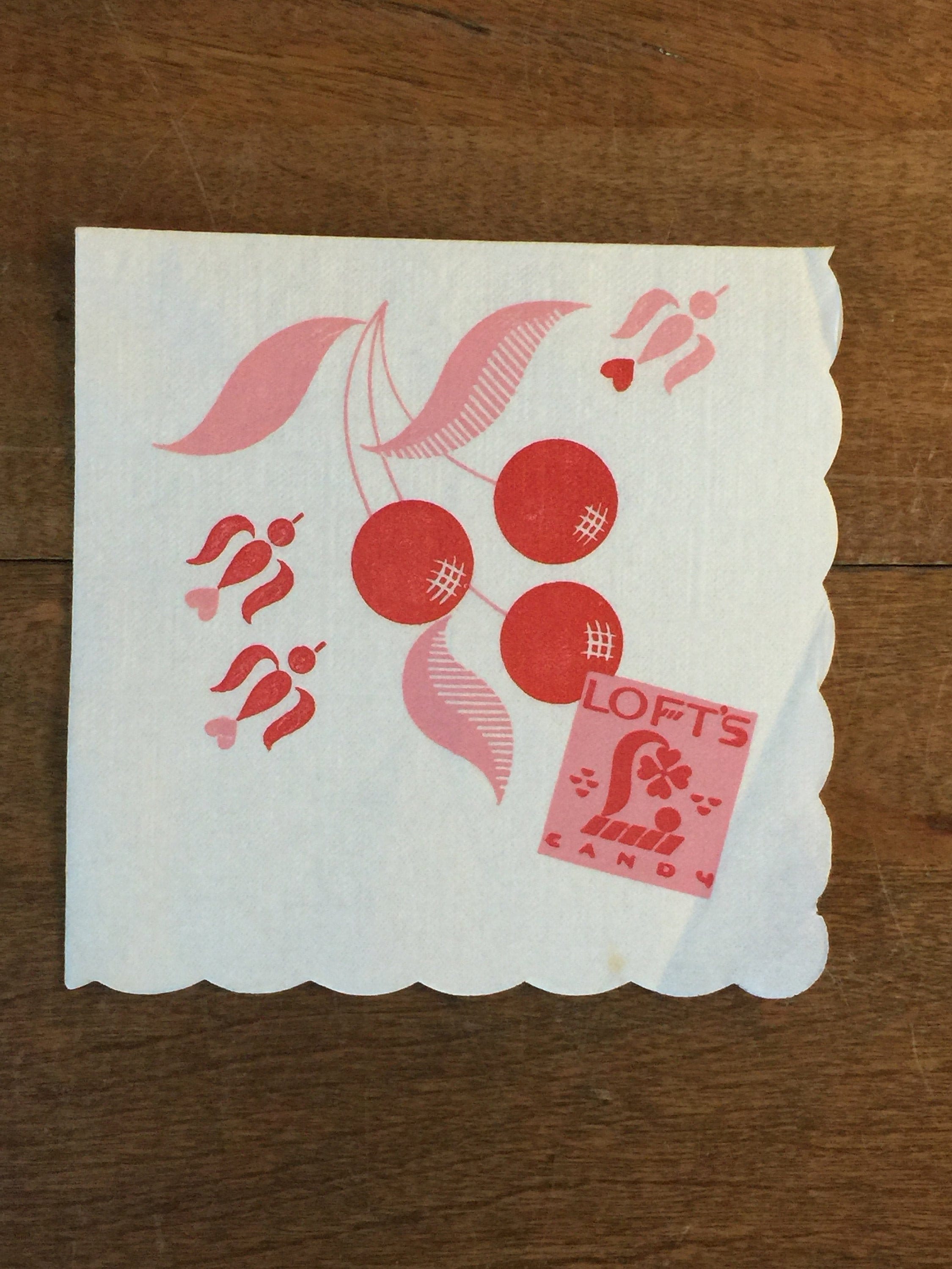 Vintage Lofts Candy NapkinsSouvenir Napkins Set of 4 Paper Napkins Crafting Napkins