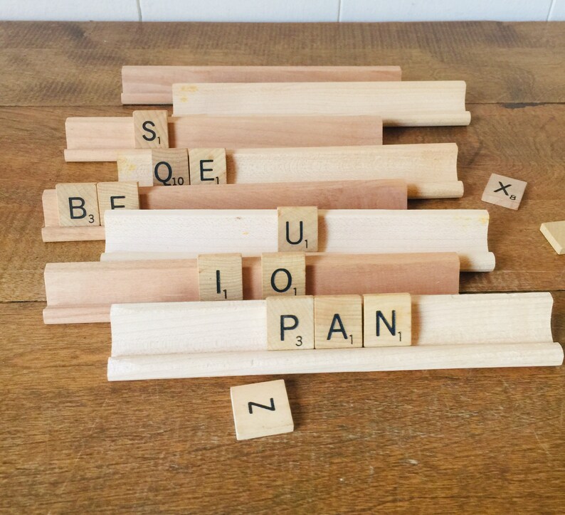 Scrabble Tile Trays/ Wooden Scrabble Etsy