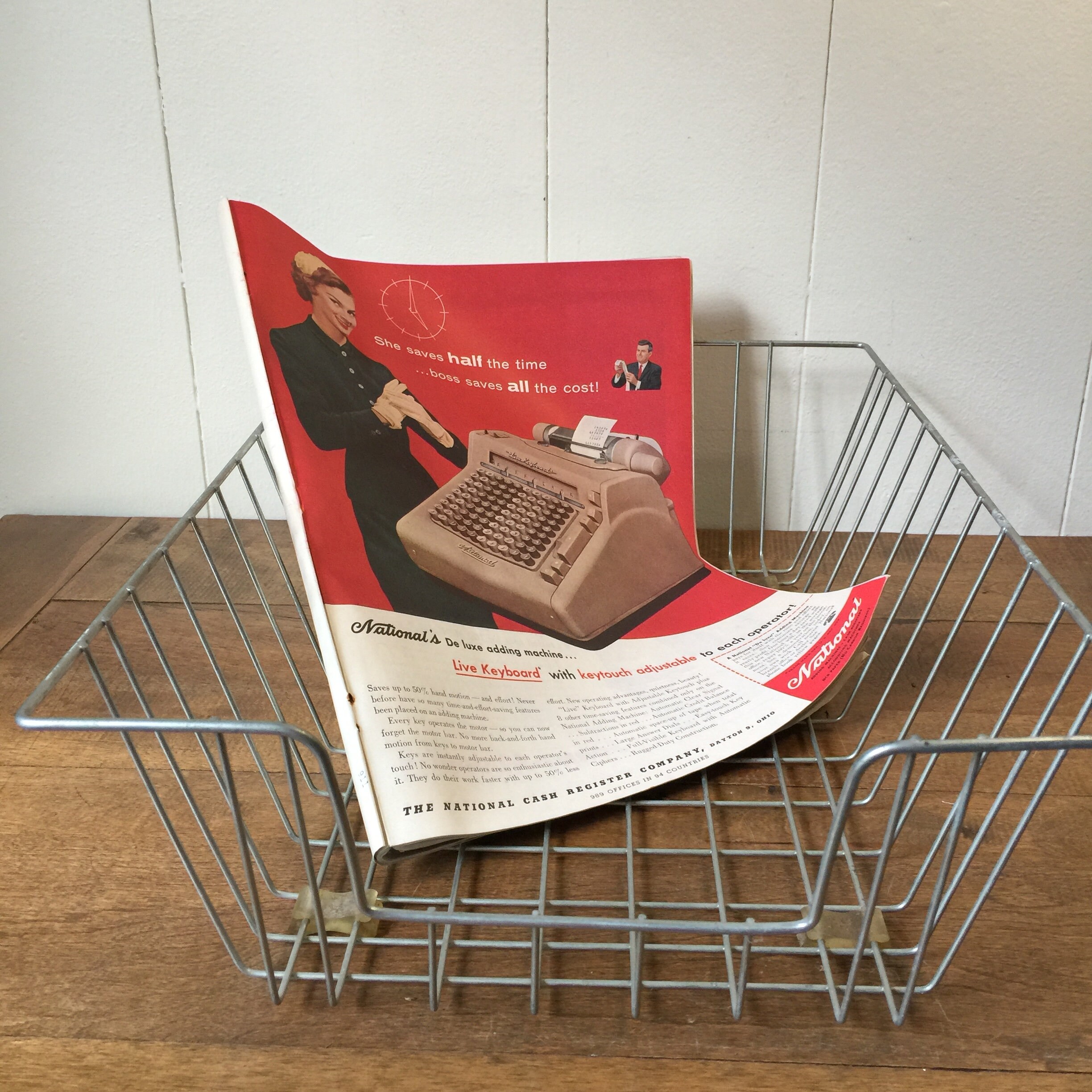 Wire Basket/ Metal Office Basket/paper Desktop Organizer/ Etsy