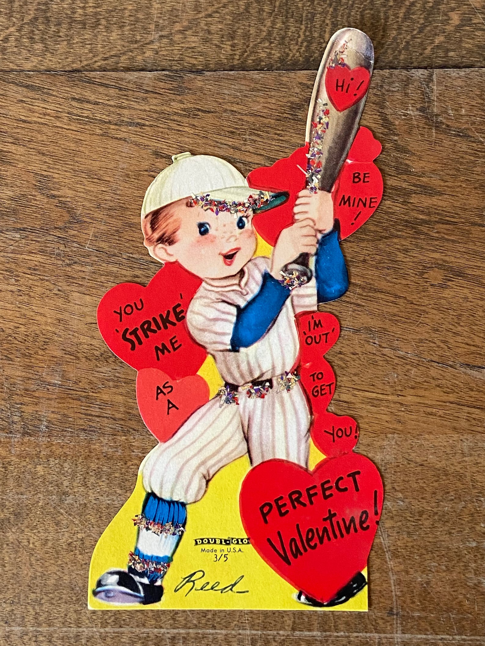 1960s/ 5 Sports Themed Valentine Cards/ Childrens Valentine Etsy