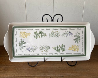 Vintage Reston Lloyd Eurita Tray /Melamine Tray/ Kitchen Herb Design