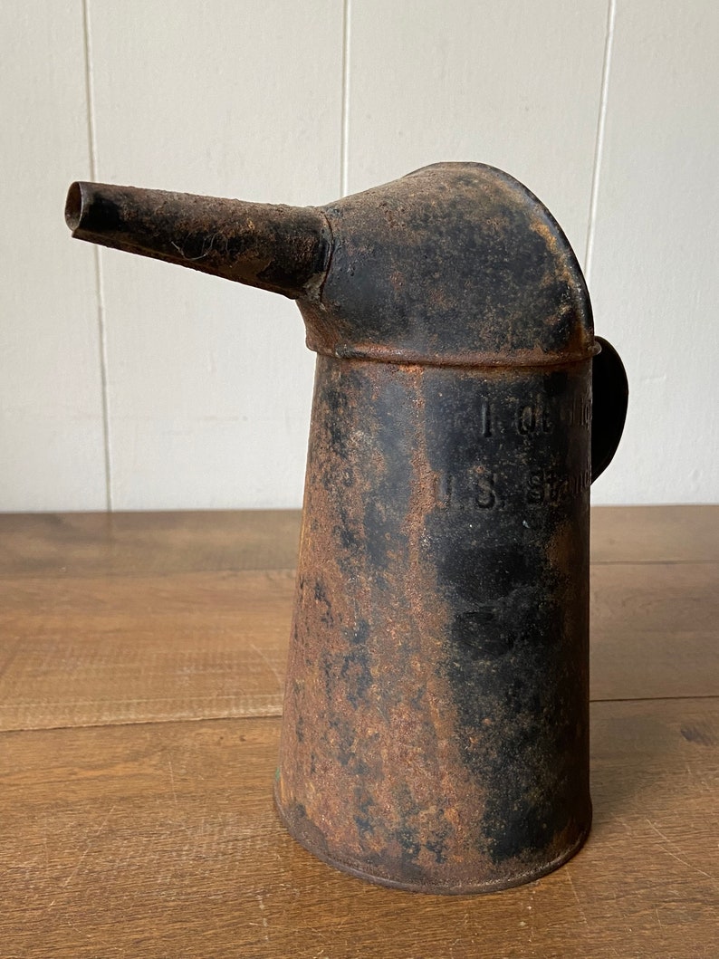 Vintage Tin Oil /can Industrial Oil Can/ Midcentury/ 1958/ Etsy