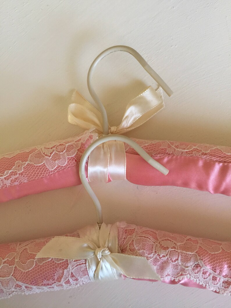 Vintage Clothes Hangers Vintage Padded Satin Covered Hangers Etsy