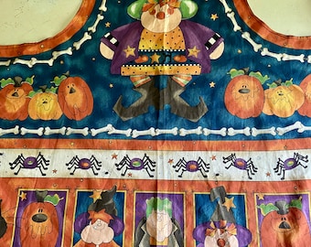 Vintage Halloween Witch Apron: Full Coverage, Cotton Blend, 1990s