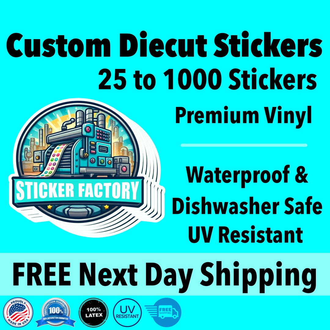 Die Cut Stickers | Your Design Cut to Any Shape | Waterproof ...