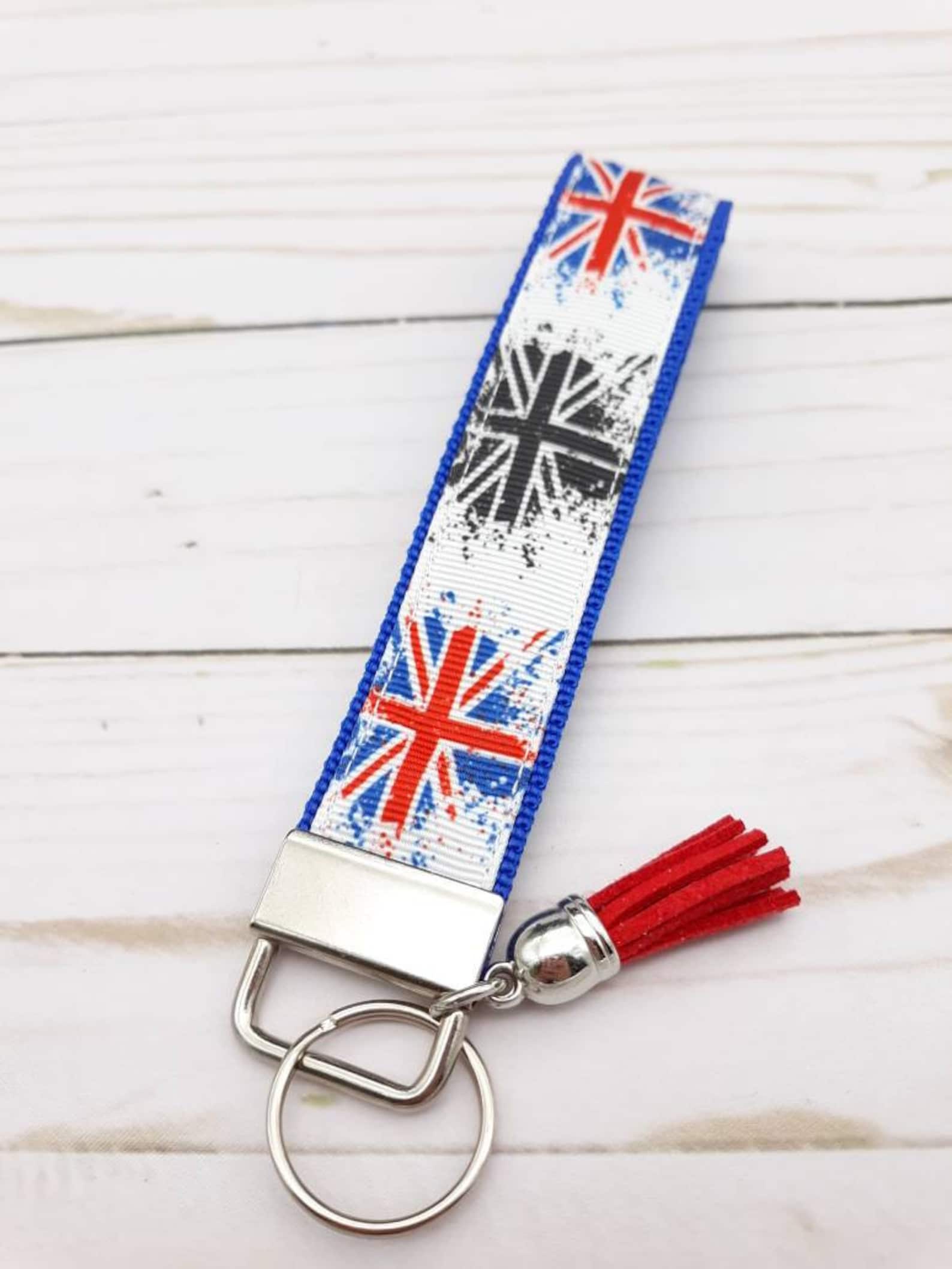 Union Jack Key Fob Union Jack Keychain Flag Keyring United Etsy