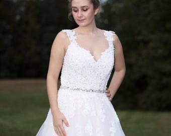 pink wedding dress etsy