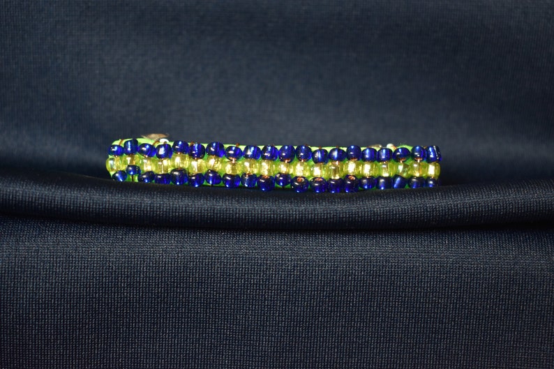 Seahawks inspired Team Colors beaded Hair Clip Barrette
