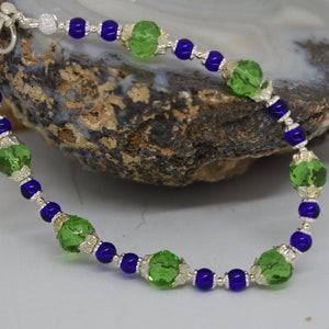 Seahawks inspired Team Colors Blue and Green Braclet