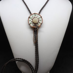 Druzy Quartz Steampunk style Men&#39;s Bolo Tie