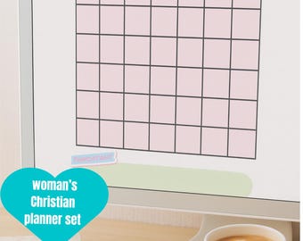 Christian Women's Planner Bundle | Faith Journal, Devotion, Calendar (PDF)
