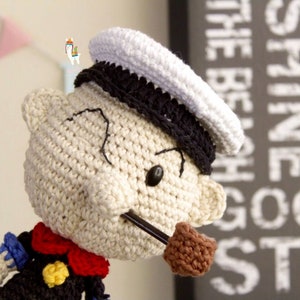 PDF only Popeye the sailor man Diy crochet pattern