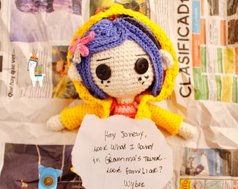 PDF CORALINE amigurumi crochet diy pattern