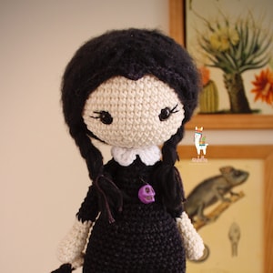 PDF WEDNESDAY ADDAMS diy crochet pattern