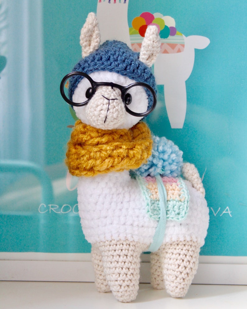 PDF only Hipster Llama Crochet Pattern image 1