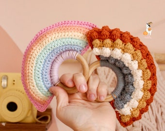 PDF only Rainbow rattle 2x1 (boho and candy) Crochet pattern