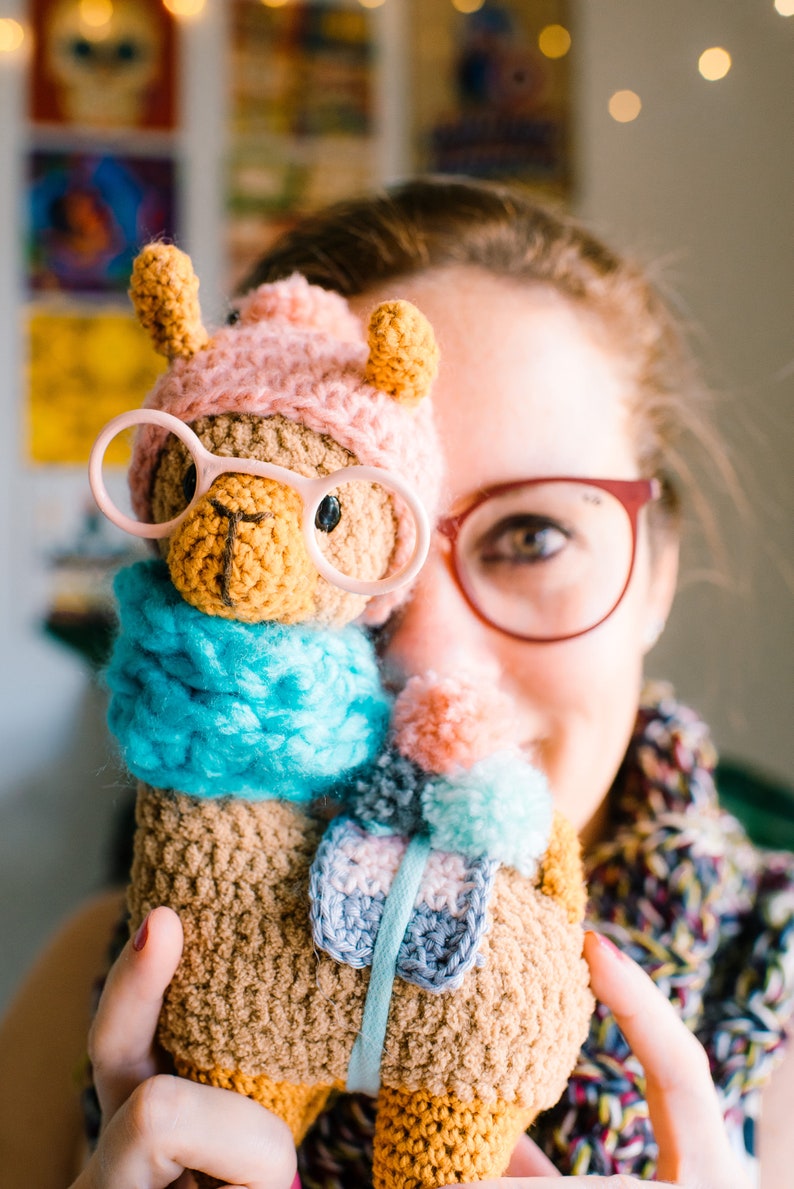 PDF only Hipster Llama Crochet Pattern image 2