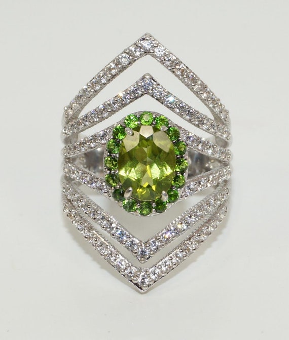 JUDITH RIPKA Peridot CZ Ring