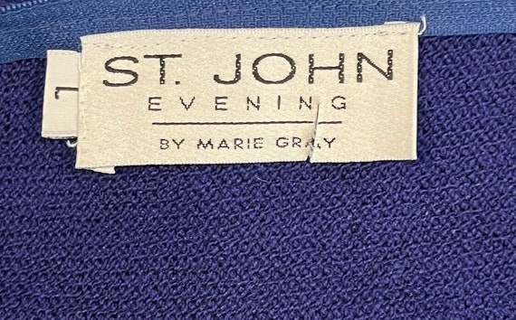 St. John Evening Blue Silver Star Studs Mock Neck… - image 10