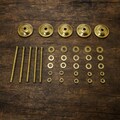 Brass Hardware Mounting Set – Ceramic Hook, Knob Replacement