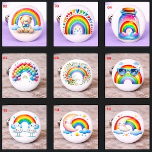 Ręcznie robiona ceramiczna gałka w kształcie jednorożca | Dekoracje do pokoju dziecięcego