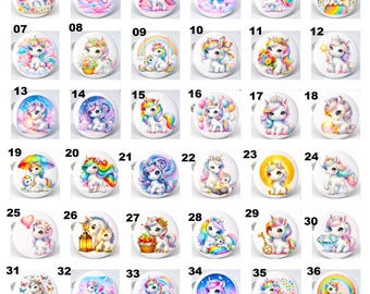 Handgemaakte eenhoorn keramische knop | Kinderkamerdecoratie