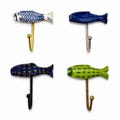 Hand-Painted Ceramic Fish Wall Hook, Coastal Nautical Beach Decor Hanger product logo