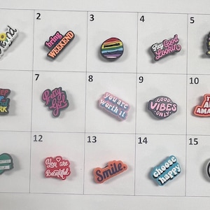 Positive Affirmation Croc Charms (Jibbitz)