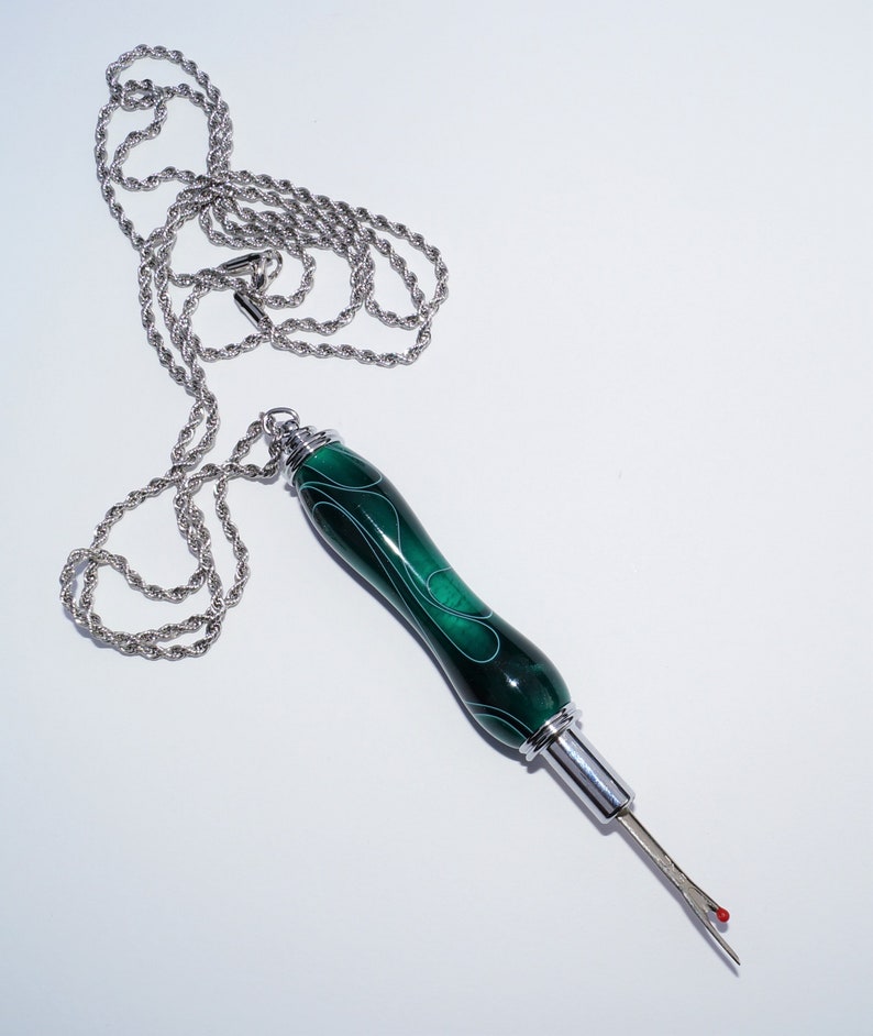 Seam Ripper Acrylic Seam Ripper Green SWIRL Hand Turned Etsy