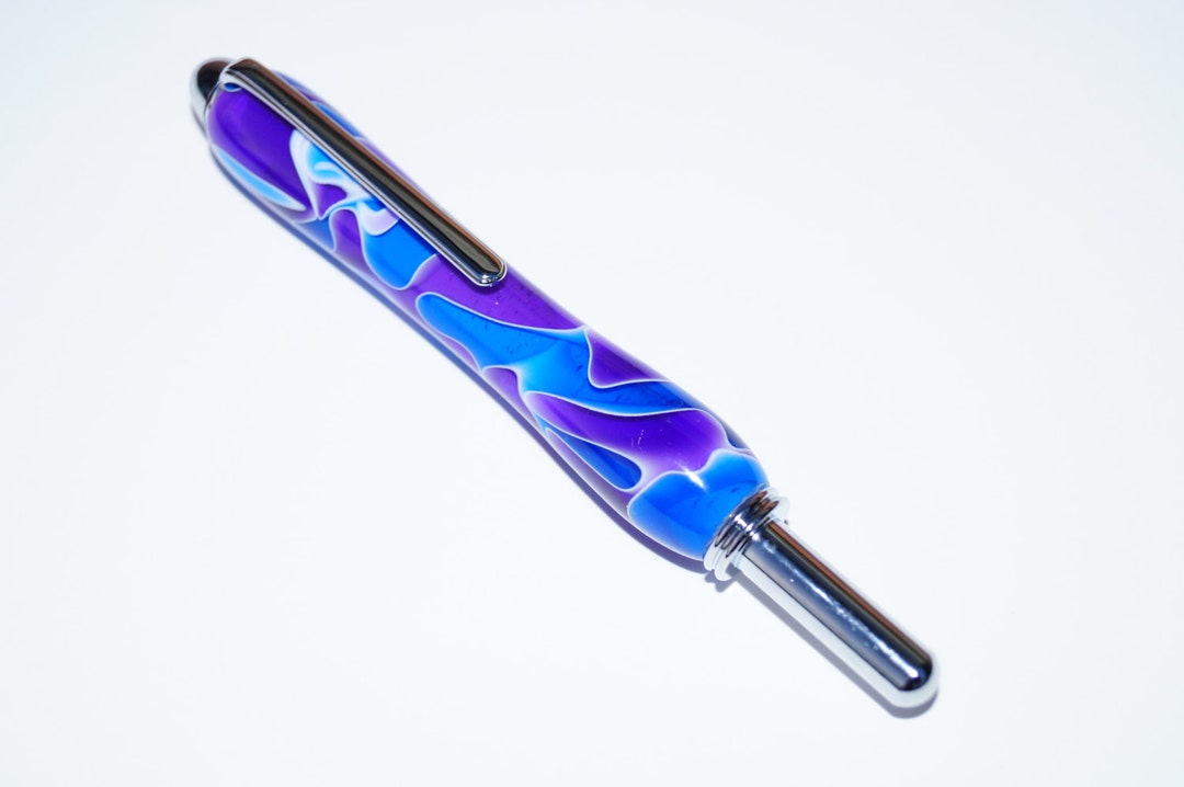 Seam Ripper, Acrylic Seam Ripper, Purple and Blue, Hand Turned, Self