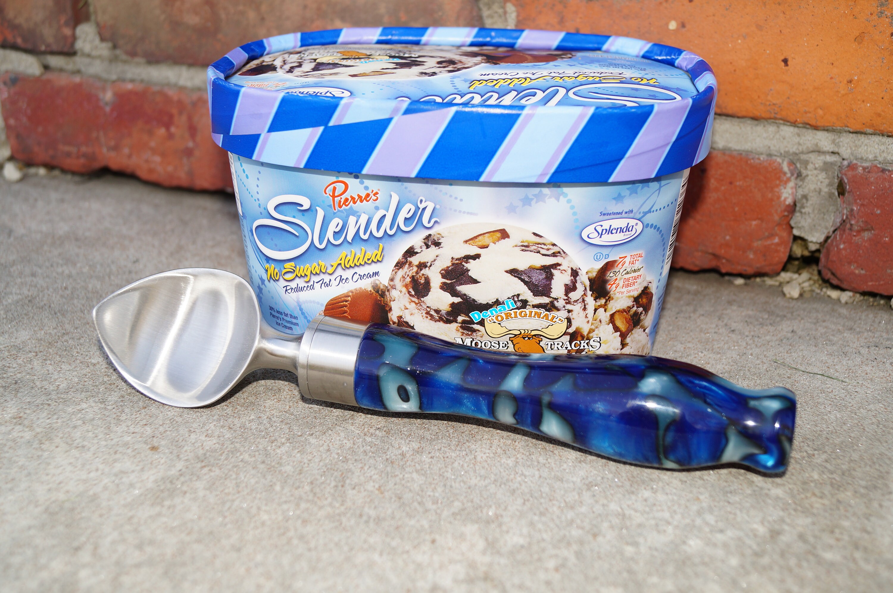 Ice Cream Scoop Acrylic Scoop Hand Turned Blue Swirl Etsy