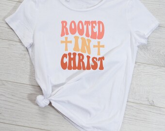 Arraigado en Cristo Unisex Jersey camiseta de manga corta