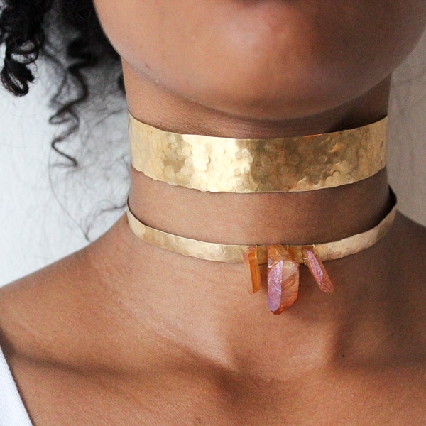 Gold Choker Set | Crystal Necklace set | Choker Set