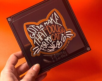 Work for my Cat - UV transfer Sticker no background