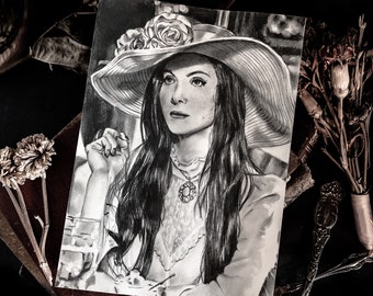 The Love Witch Drawing Print | art print | dark decor | witchy decor | dark art | cottagecore | witchy movie | classic movie