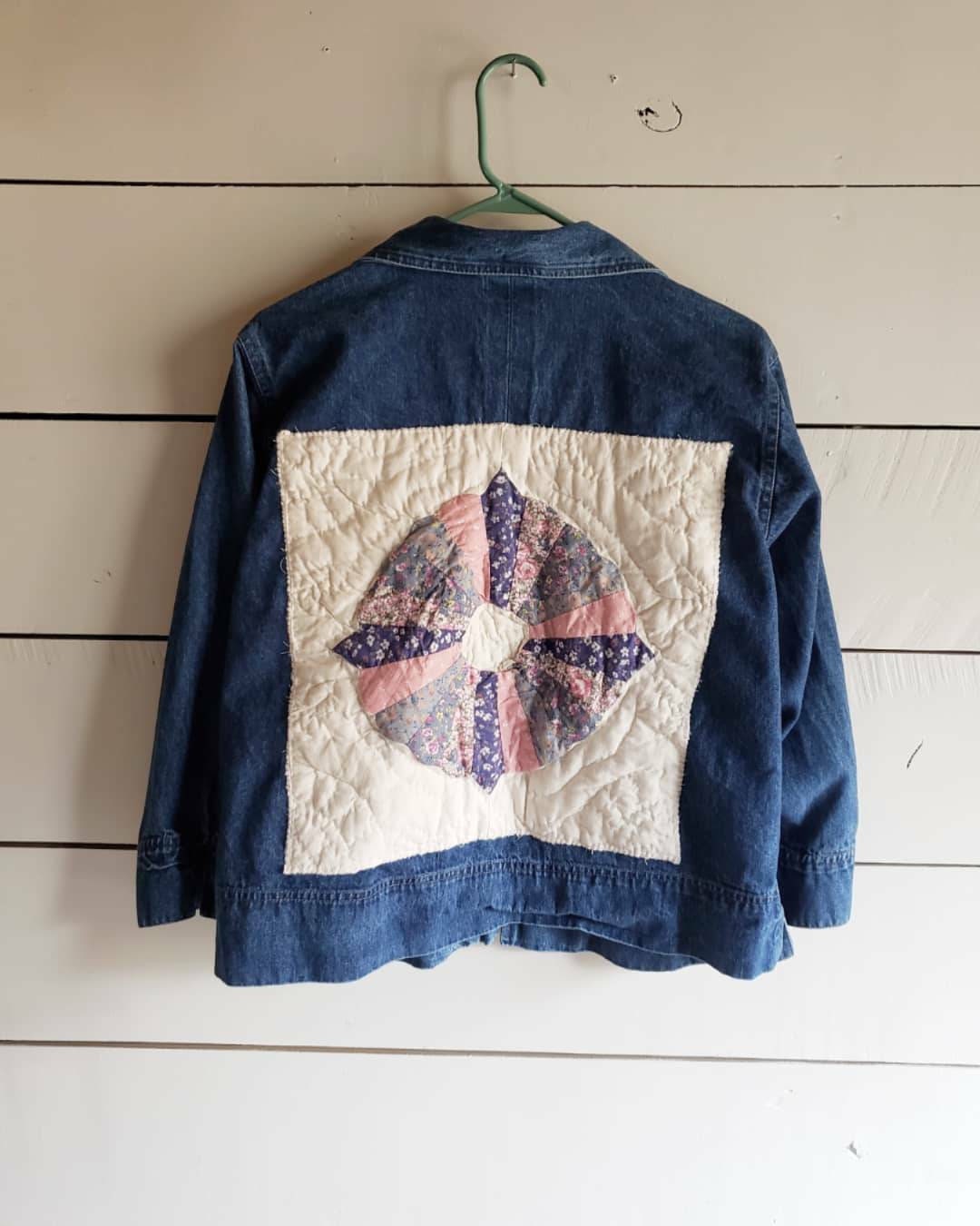 Quilt Jacket Quilt Jean Jacket Upcycled Jean Jacket - Etsy