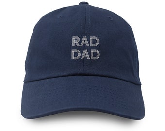 Rad Dad Embroidered High Quality Premium 6 Panel Adjustable Baseball Dad Cap - 6 Colors Available - Brand New - Makes a great gift