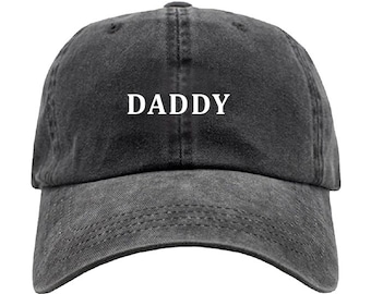 DADDY Embroidered 6 Panel Pigment Dyed Adjustable Cotton Baseball Dad Cap - 5 Color Styles - Brand New