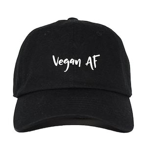 Vegan AF Embroidered Premium Cotton Adjustable Baseball Dad Hat Brand New Stylish Cap Stylish Cap image 1