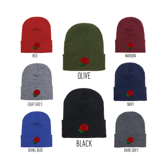 Red Rose and Leaf Embroidered Winter 