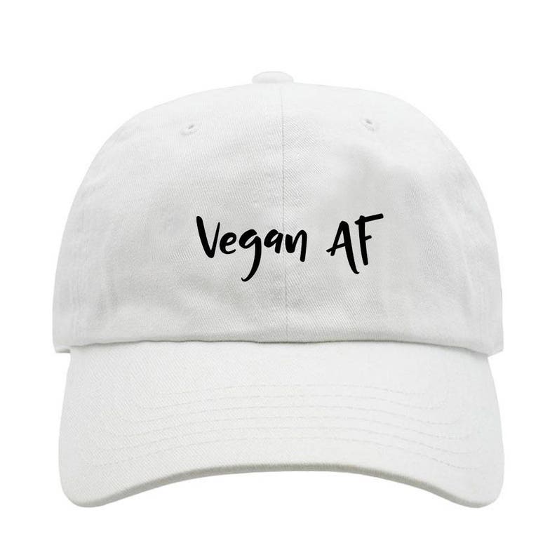 Vegan AF Embroidered Premium Cotton Adjustable Baseball Dad Hat Brand New Stylish Cap Stylish Cap image 3