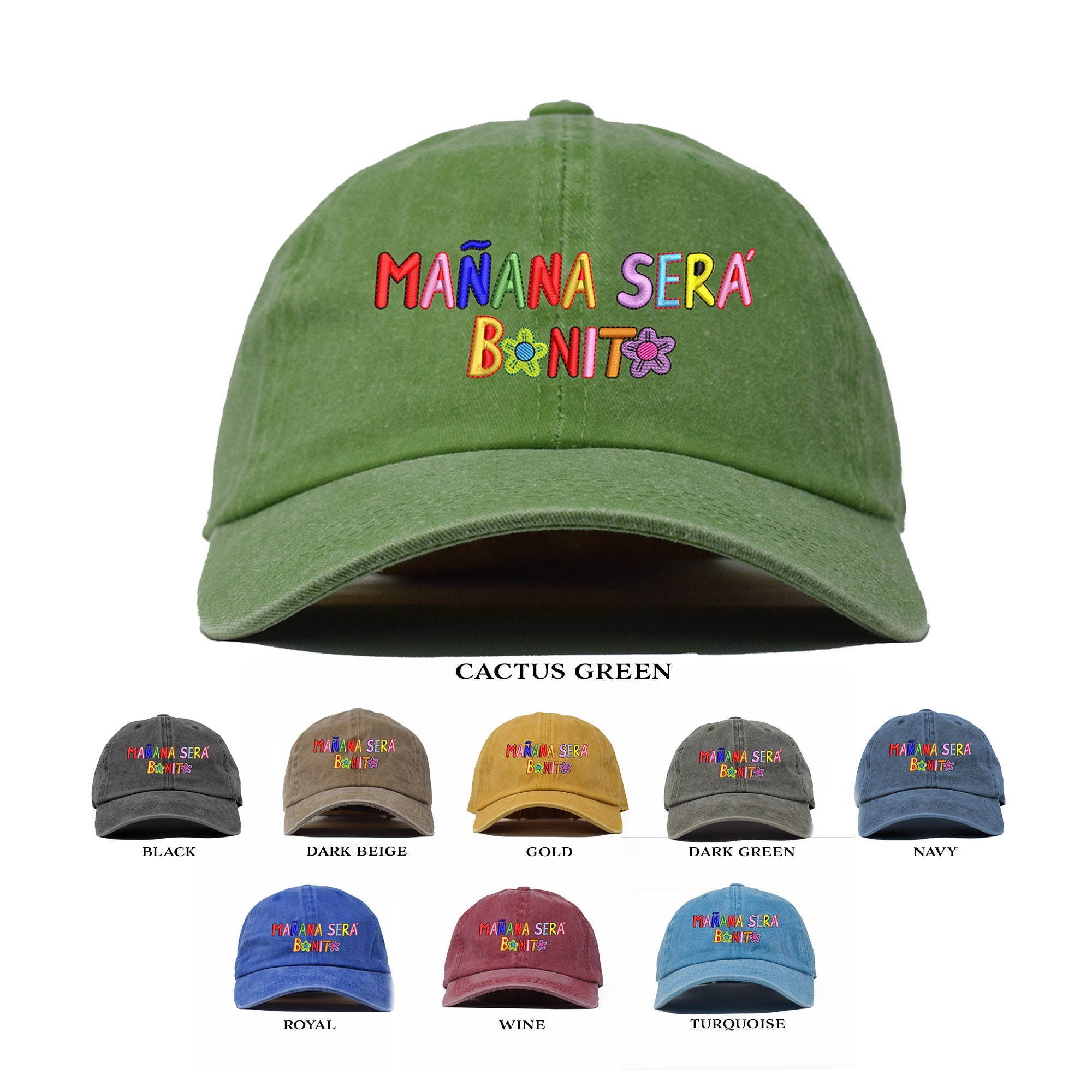 Unstructured Pigment Manana One Hat Baseball Sera Bichota Bonito Embroidered Panel Adjustable Etsy Trending Size 6 Dyed - Dad Hat Hat Karolg